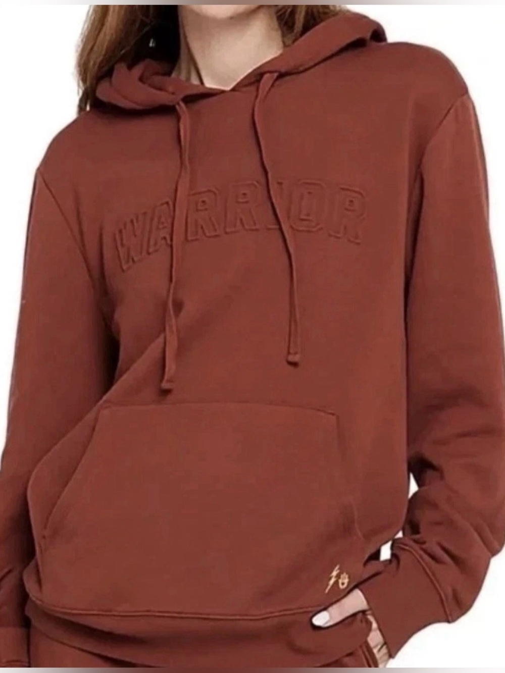 Spiritual Gangster Warrior Cotton Hoodie Rust Brown Size Small